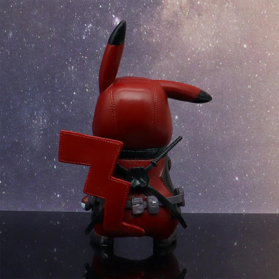 Kawaii Pikachu Deadpool Figurine