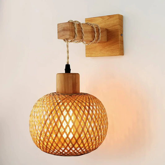 Retro Bamboo Wall Lamp