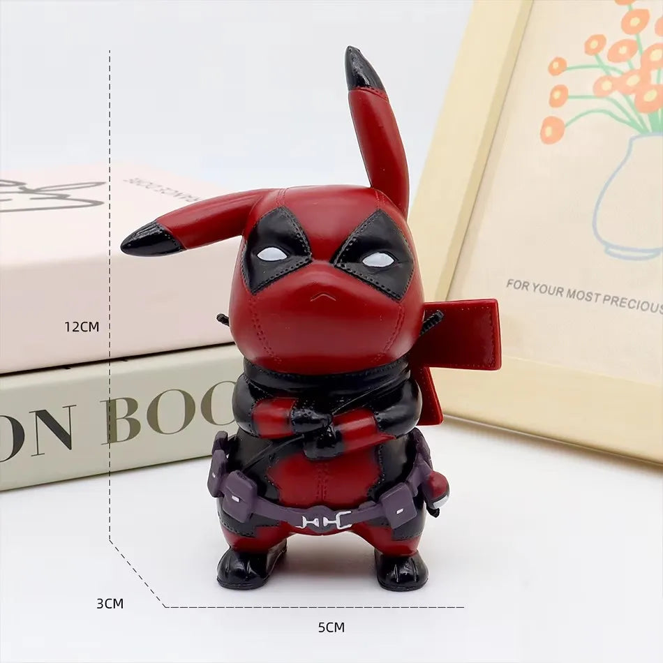 Kawaii Pikachu Deadpool Figurine