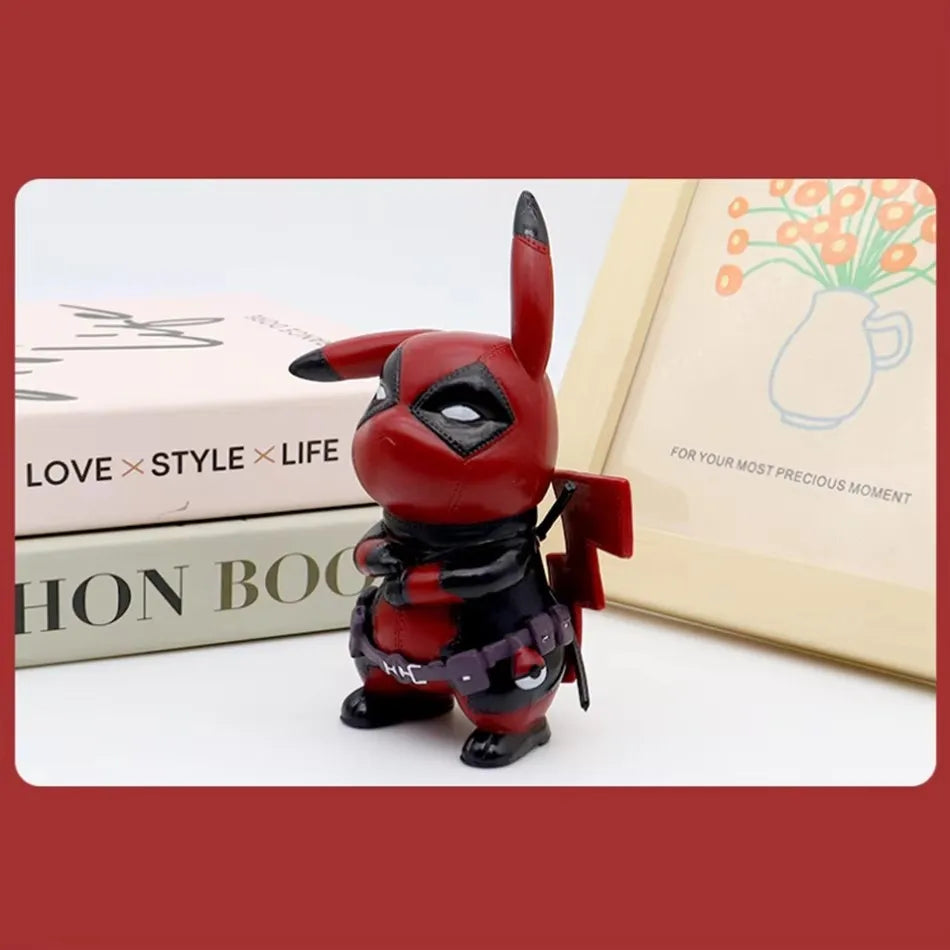 Kawaii Pikachu Deadpool Figurine