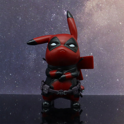 Kawaii Pikachu Deadpool Figurine